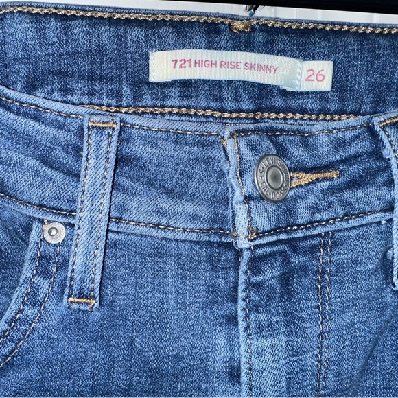 Levi Strauss Skinny Jeans Bundle Size 26 | 721 & 711 | Distressed Stretch Denim - Picture 3 of 17